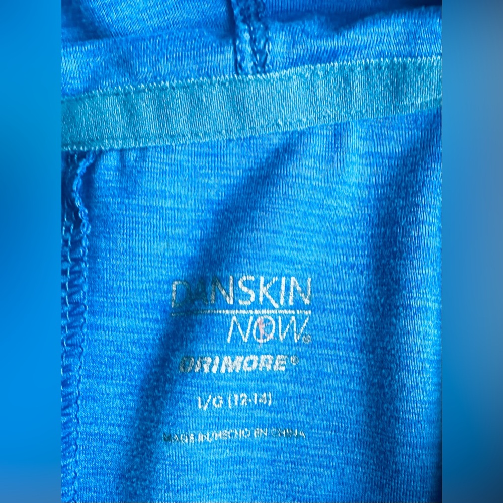 Danskin Long Sleeve Pullover Hooded Athletic Shirt – Size Large | Royal Blue - Picture 4 of 13